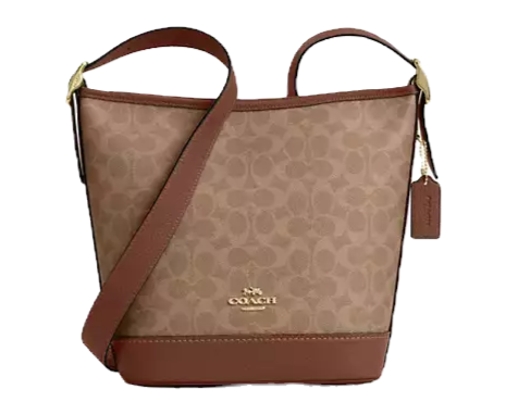 Coach Brown Jude Duffle Bag In Signature Canvas