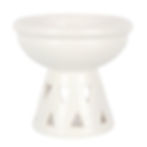 サムネイル： White Deep Bowl Triangle Cut Out Oil Burner