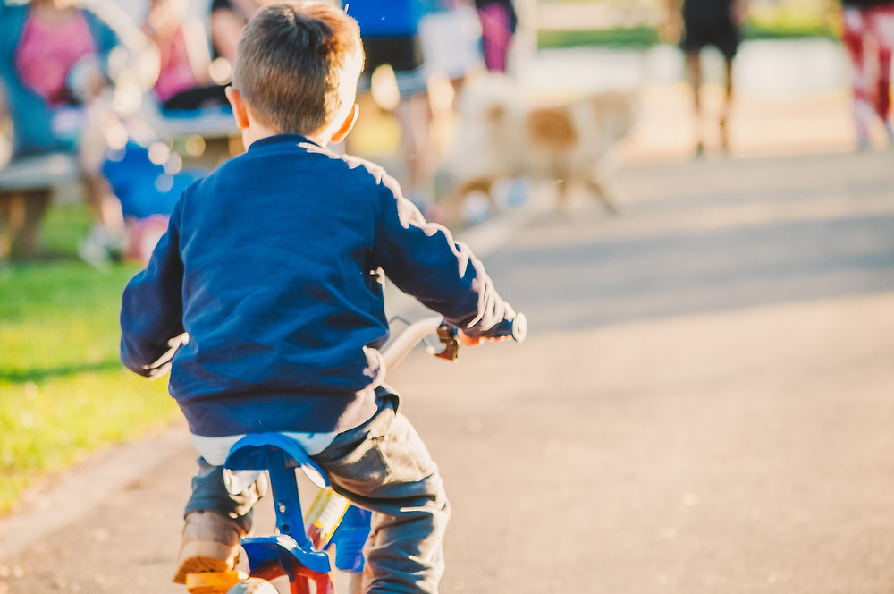 kid on bike