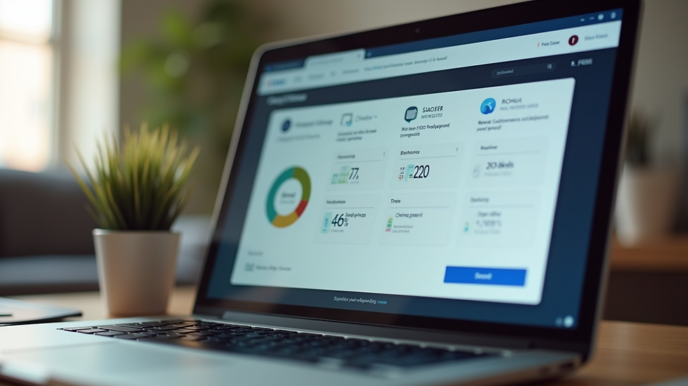 Close-up view of a laptop screen showing a customer loyalty program dashboard