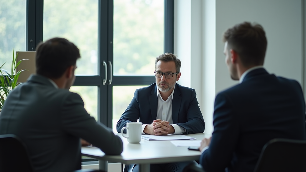 Eye-level view of a business meeting discussing customer retention strategies
