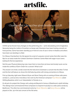 Chamberfest: Cheng² Duo gives Beethoven a Lift