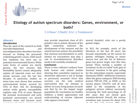 Etiologia dos transtornos do espectro do autismo: genes, ambiente ou ambos?