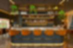 Rendering of interior of hotel bar