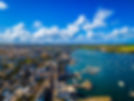 The aerial view of Falmouth, a town on the coast of Cornwall in southwest England.jpg