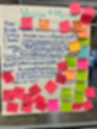 A brainstorming board from the Reimagine Avenue Market project, filled with community feedback gathered during a creative storytelling campaign to inform the public space design.