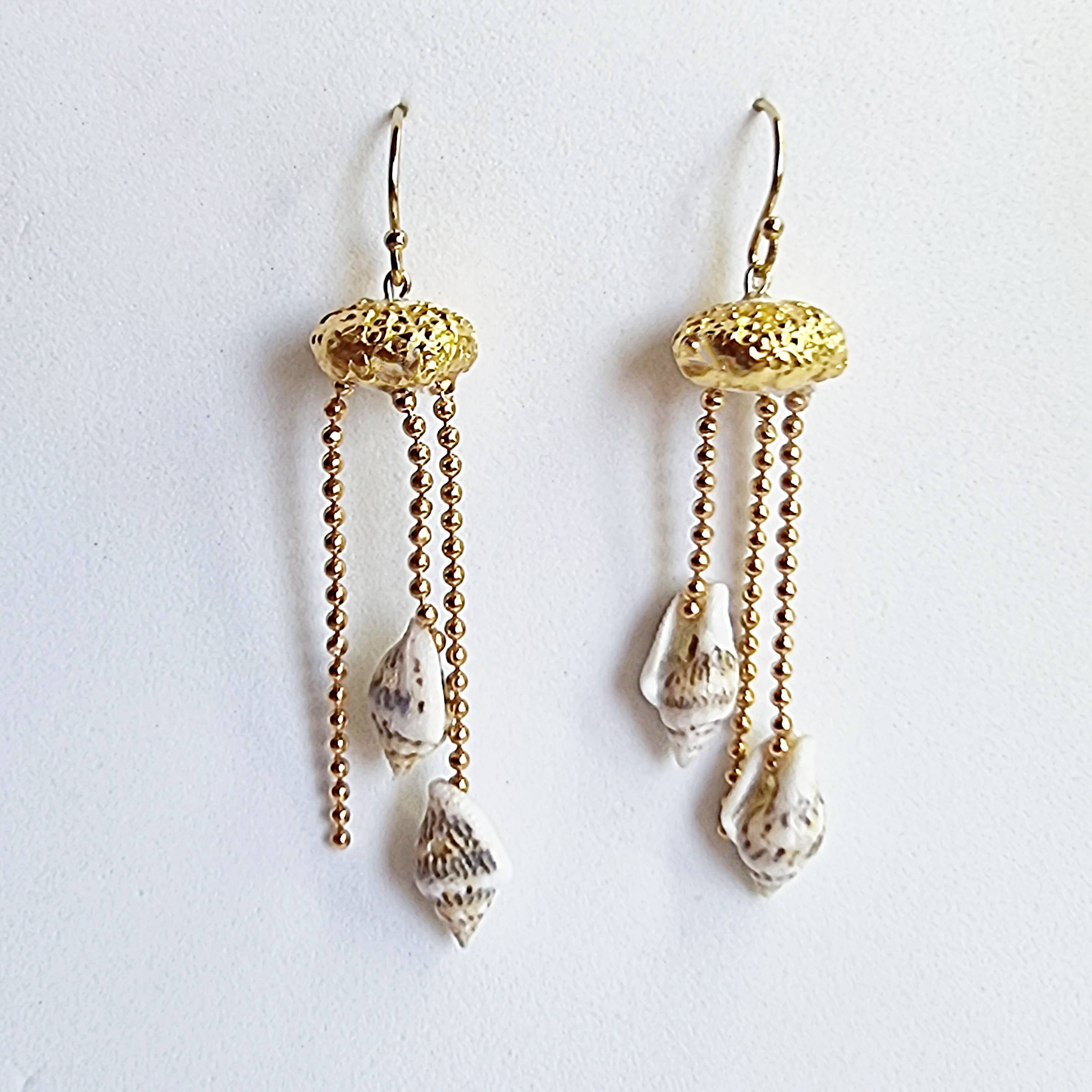 Boucles d'oreilles pendantes artisanales Trésors de Plage