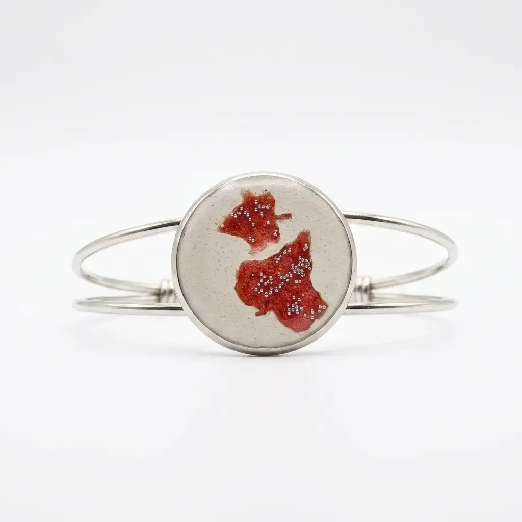 Bracelet manchette Veg'Power Lierre Ginkgo
