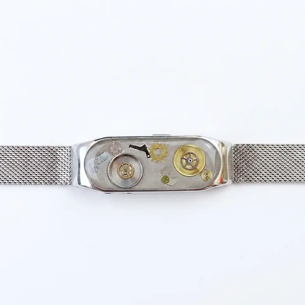 Thumbnail: Concrete and gears man bracelet