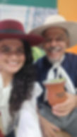 Charlise Bandeira e Neto Fagundes no programa Galpão Crioulo.