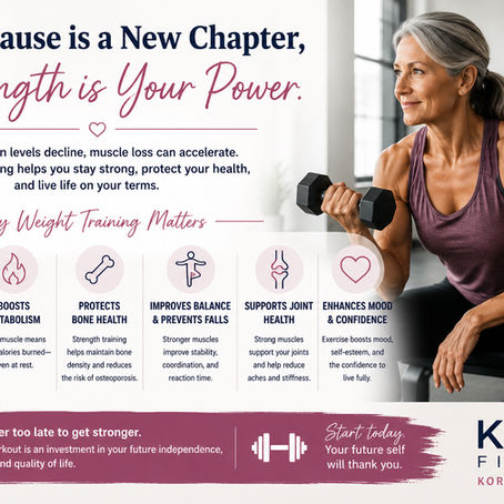 Muscle Loss, Menopause, and Why Weight Training Matters More Than Ever
By Kore Fitness
