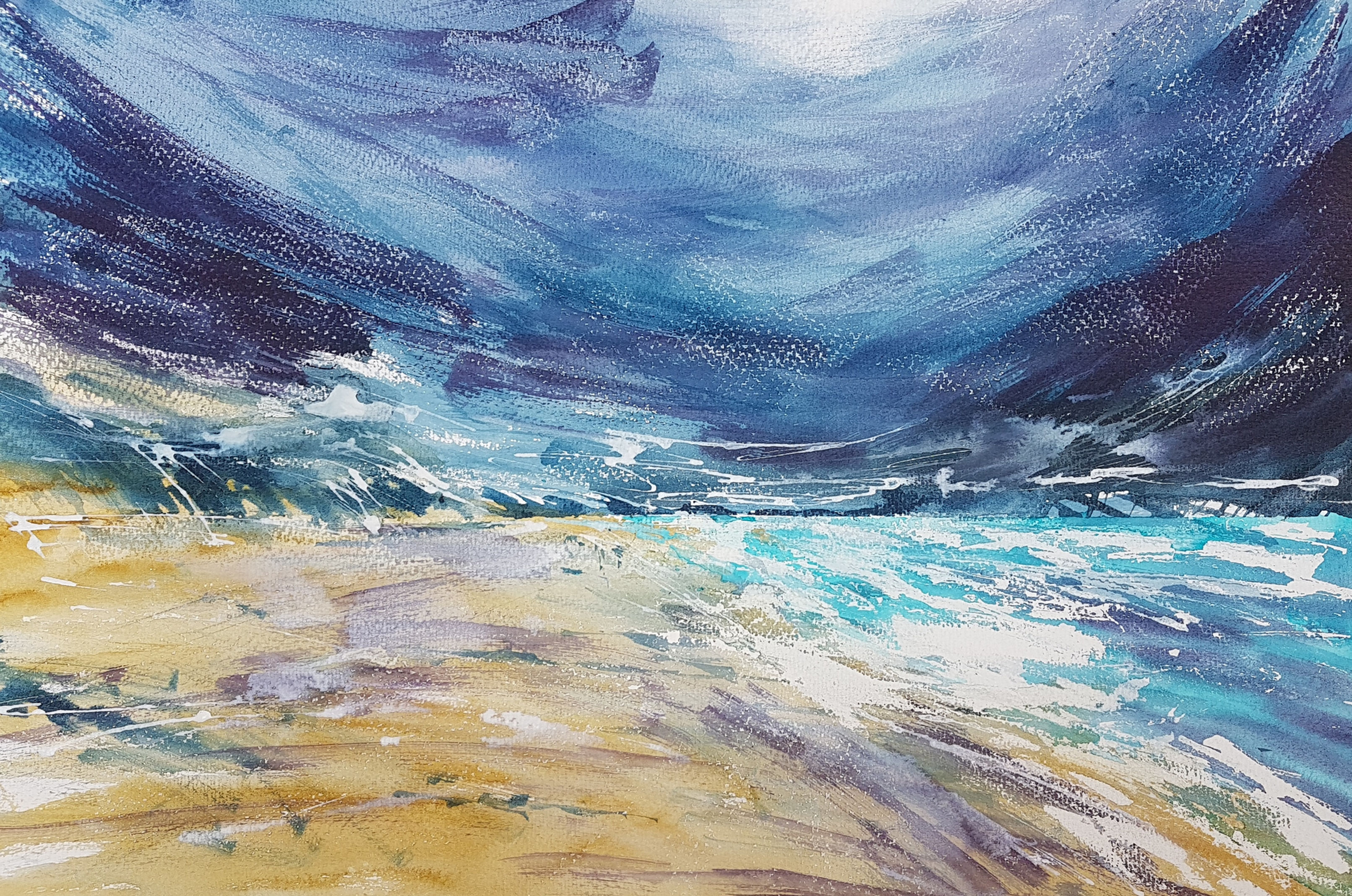 Stormy skies over Luskentyre SOLD