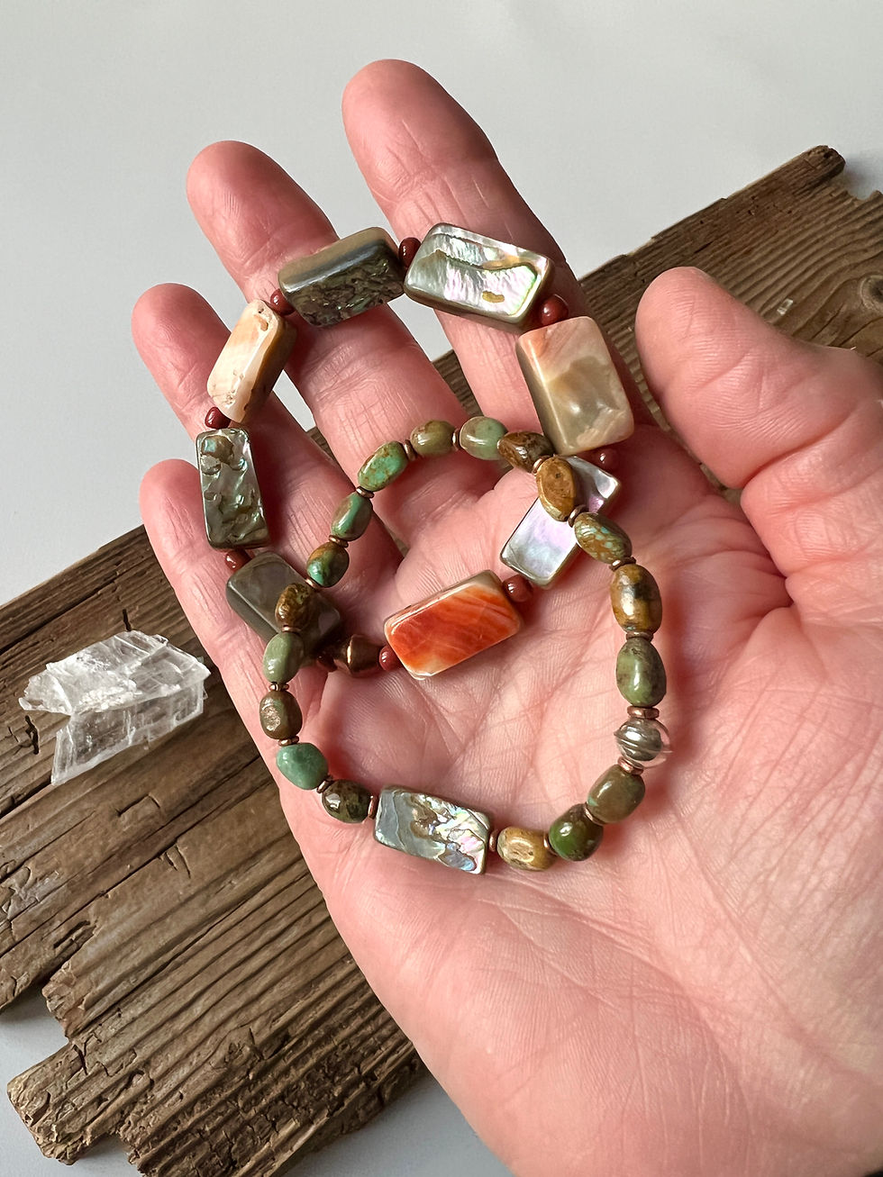 Thumbnail: Two-Tone Abalone Bracelet
