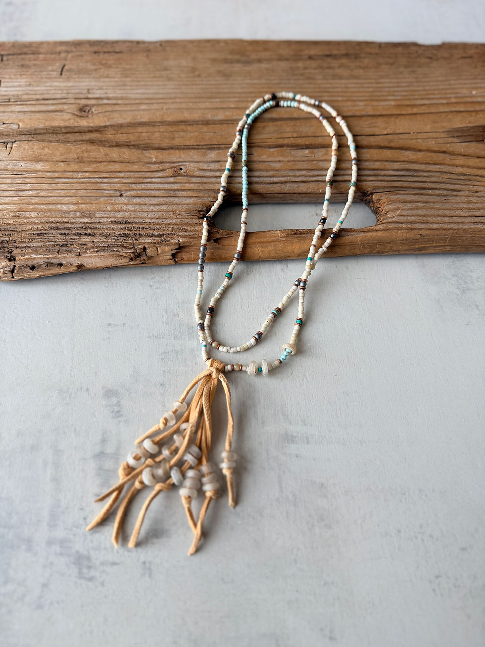 Thumbnail: A Bit of Sky / Vintage Trade Necklace 