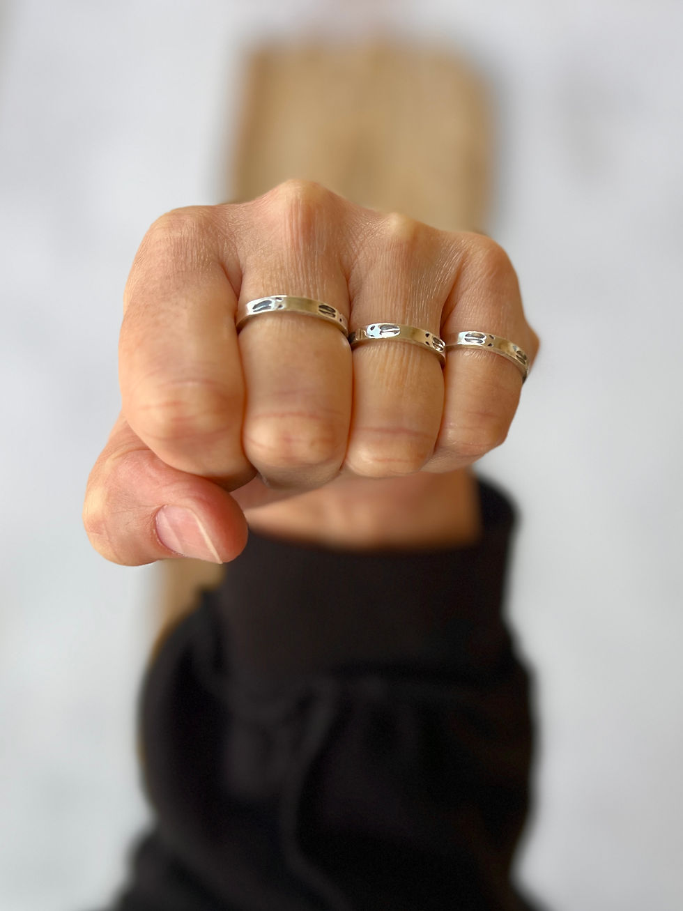 Thumbnail: Elk Tracks / Sterling Stacker Ring