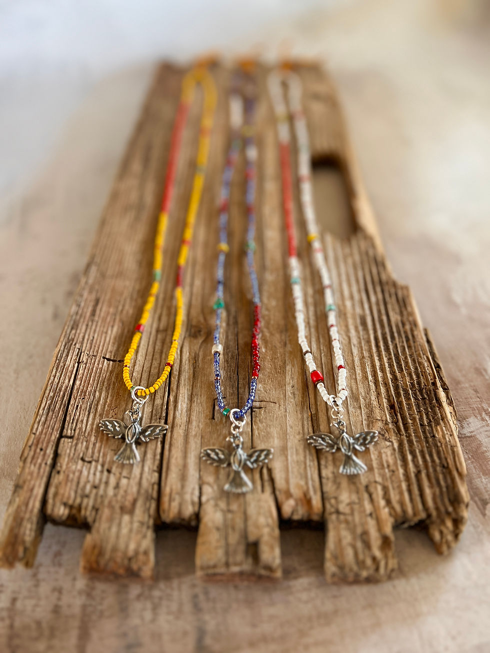 Thumbnail: Thunderbird Power Necklace / White Sky