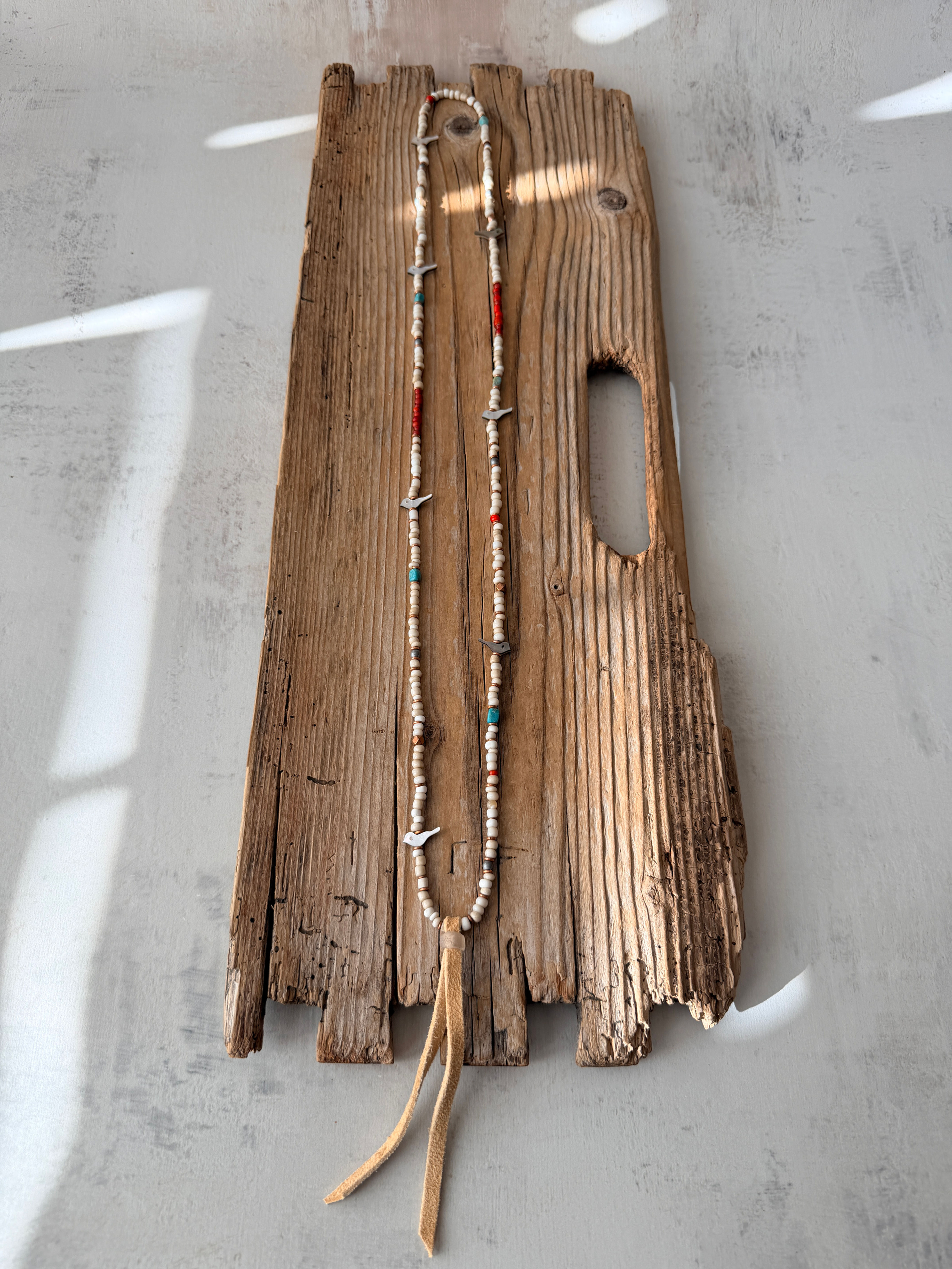 Bird Song / Long Vintage Trade Necklace