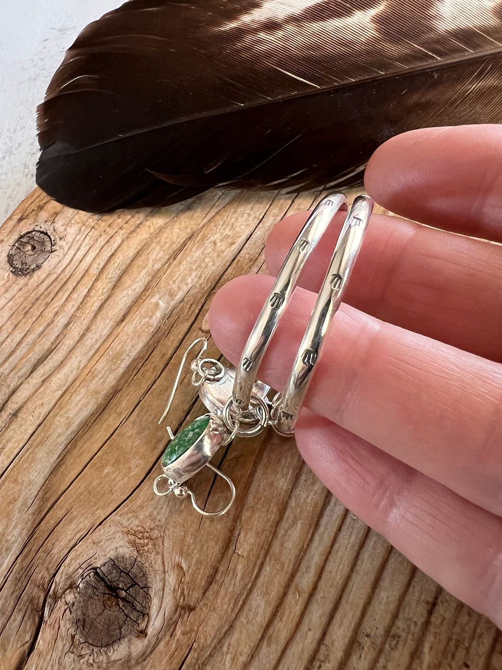 Thumbnail: Sonoran Mountain Stamped Hoops