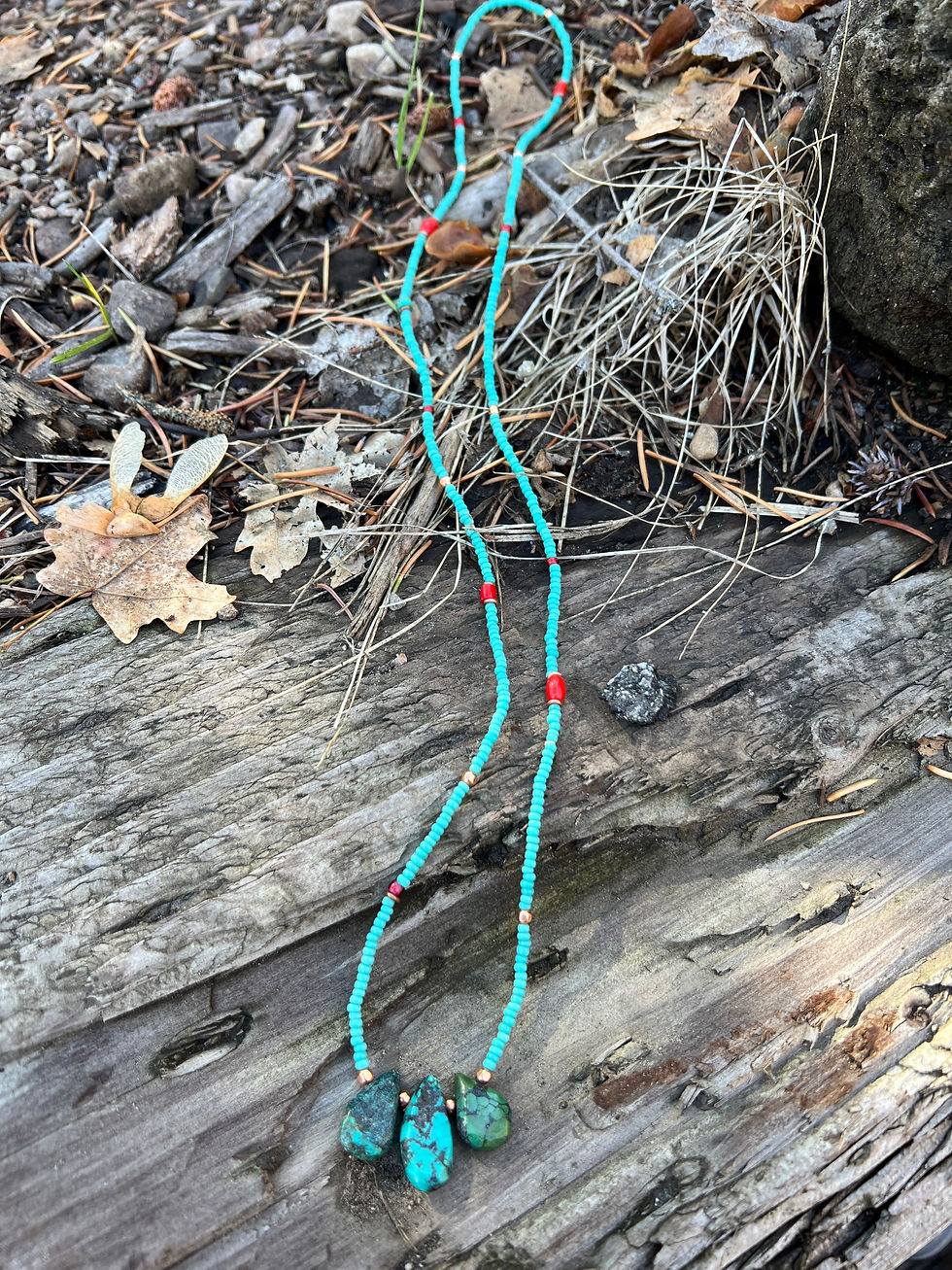 Thumbnail: Three Sisters Turquoise Necklace