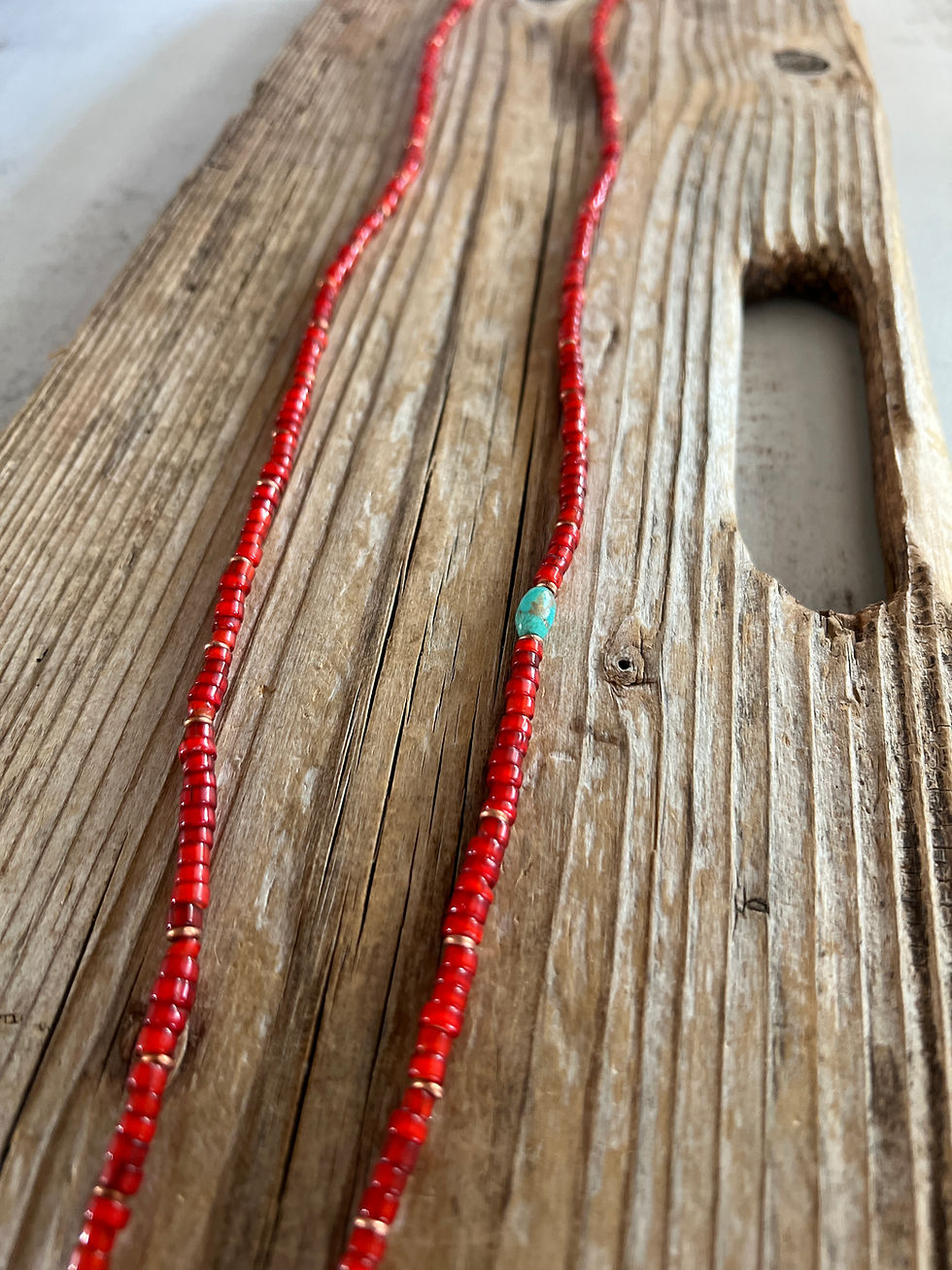 Thumbnail: Sacred Moon / Vintage Trade Bead Necklace