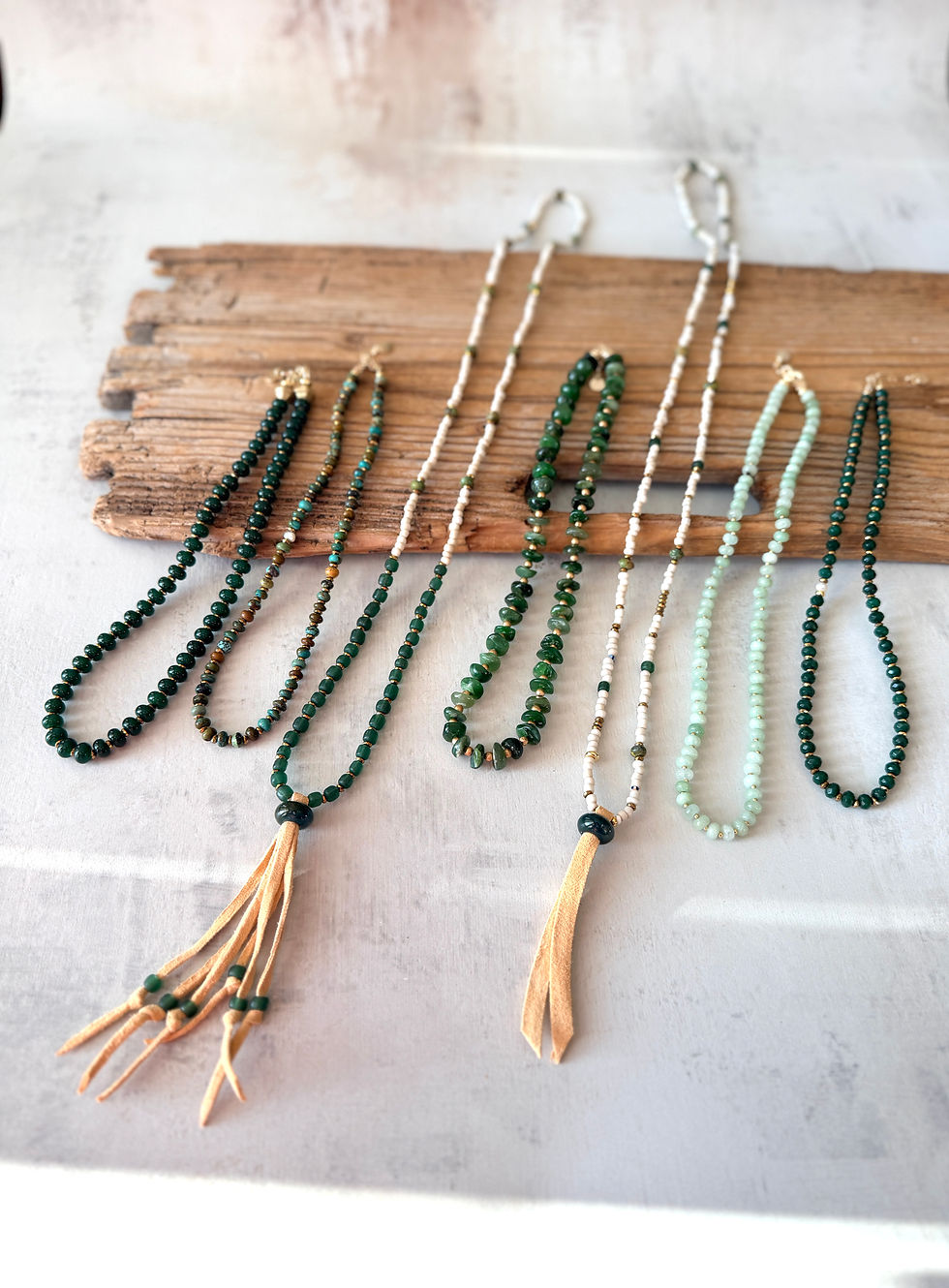 Thumbnail: Green Agate Necklace 