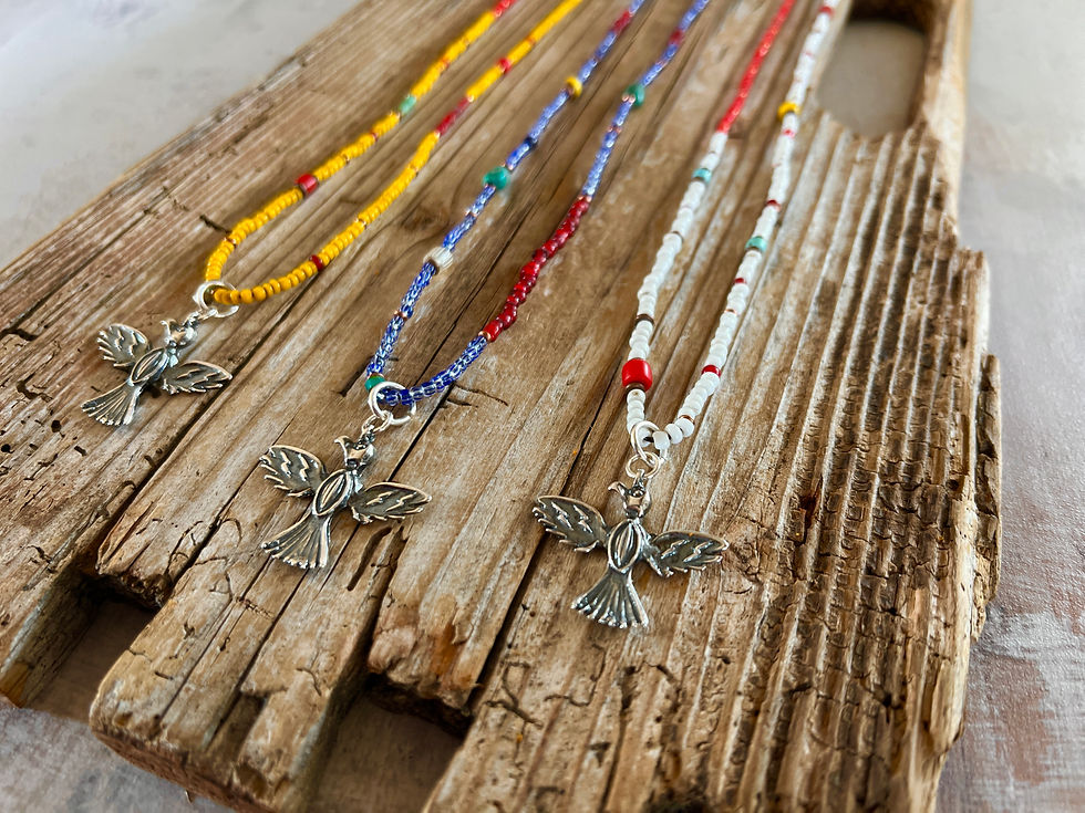 Thumbnail: Thunderbird Power Necklace / White Sky
