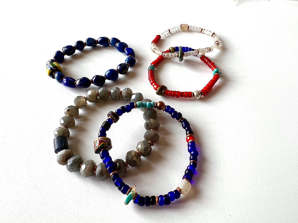 Thumbnail: Vintage Trade Bead Bracelets