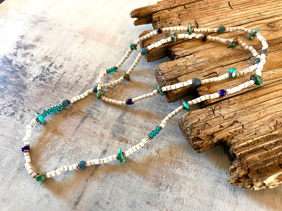 Thumbnail: Little White Cloud / Vintage Trade Necklace