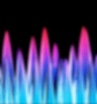 Magnified candy spikes with gradient of colors.