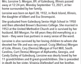 Mrs. Lorraine S. Morgan Obituary