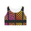 Thumbnail: Sports Bra - Pink/Yellow/Orange Checkerboard