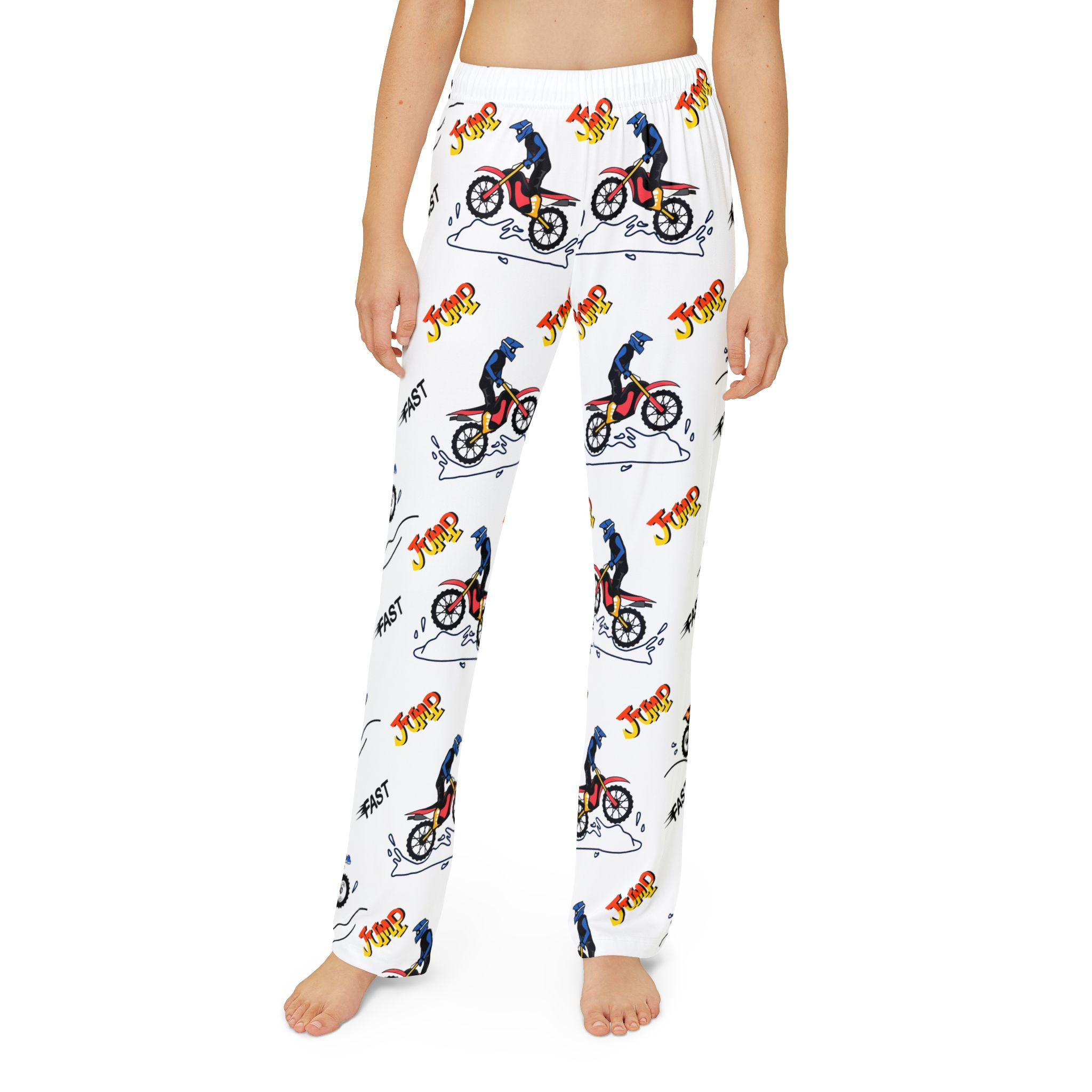 Kids Lounge Pants - Motorcycle Riders Pattern 