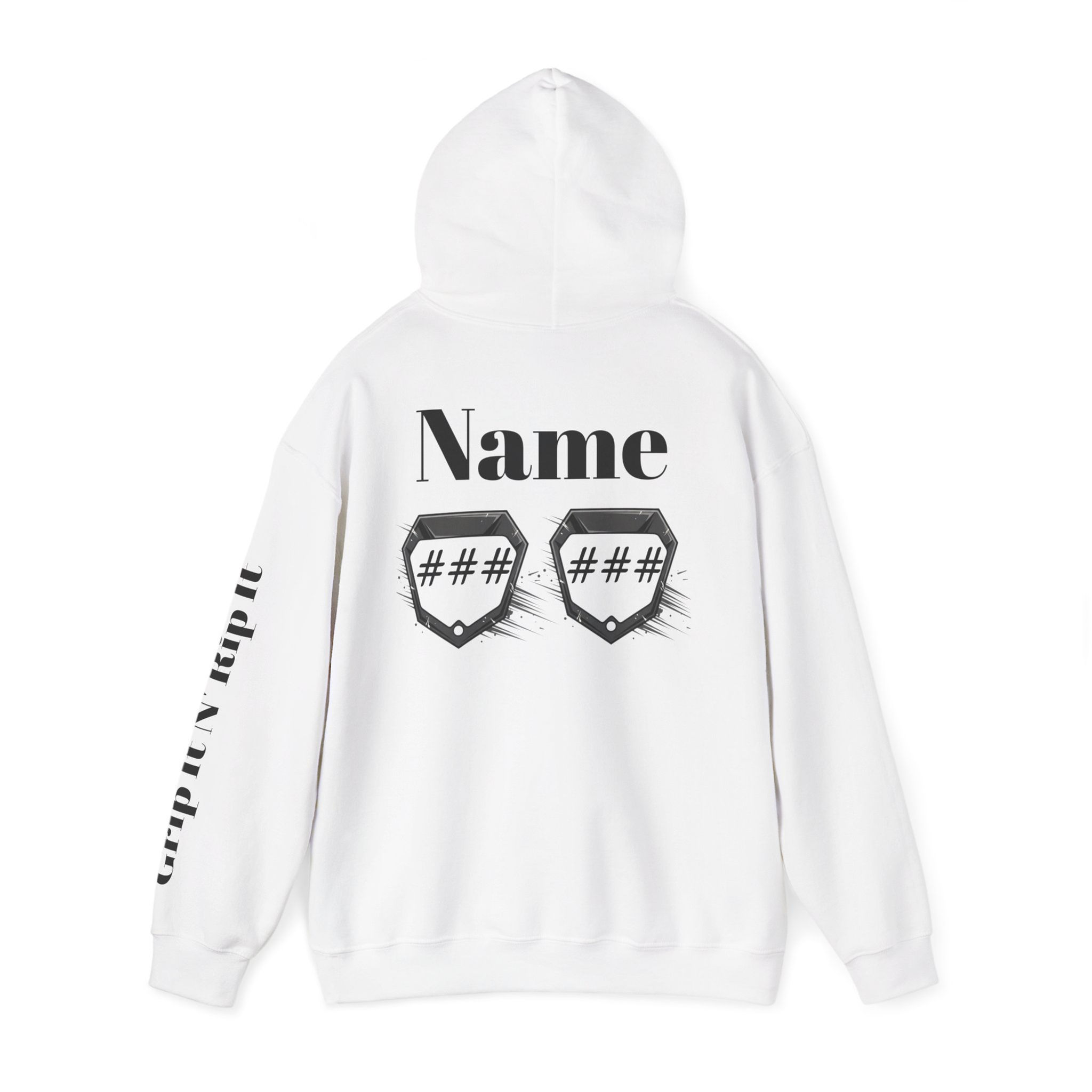 Adult Hoodie - Custom Name & Two Number Plates