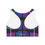 Thumbnail: Sports Bra - Blue/Purple Checkerboard