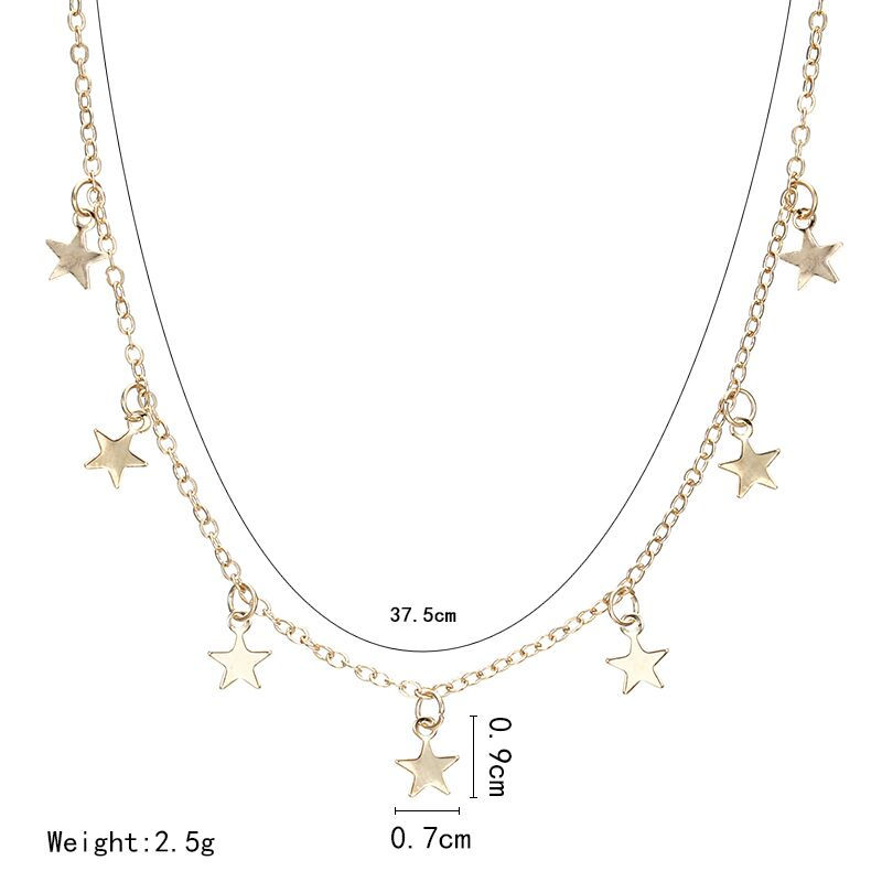 Thumbnail: Bohemian Star Tassel Pendant Necklace for Women 2025 Fashion Collar Chain Neckla