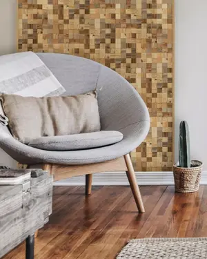 Revêtement mural en bois original vieux bois (autocollant)