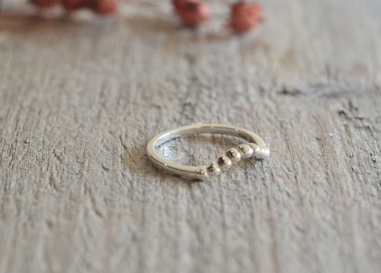 Fingerring gebogene Punkte