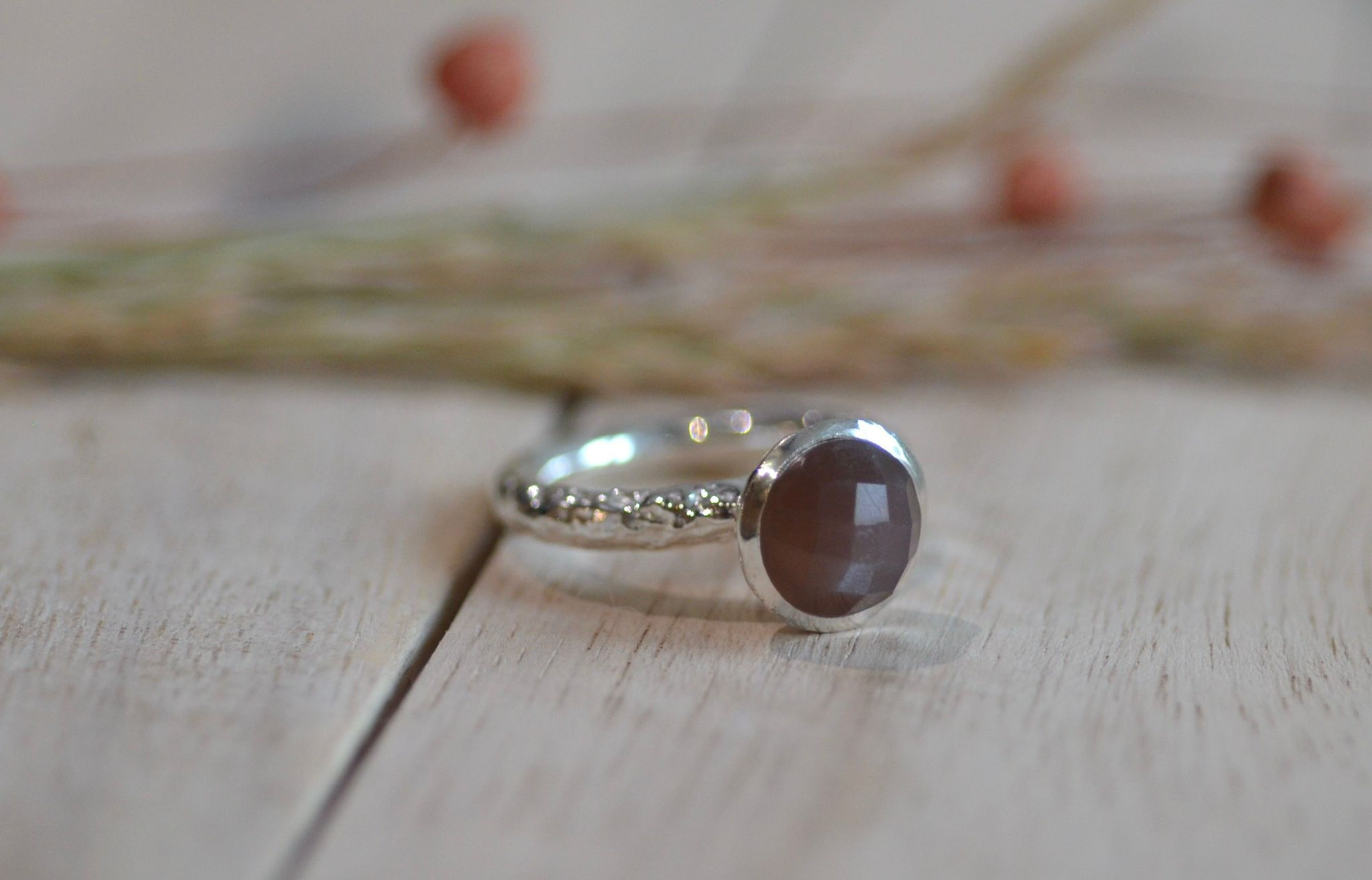 Ring mit Mondstein chocolate