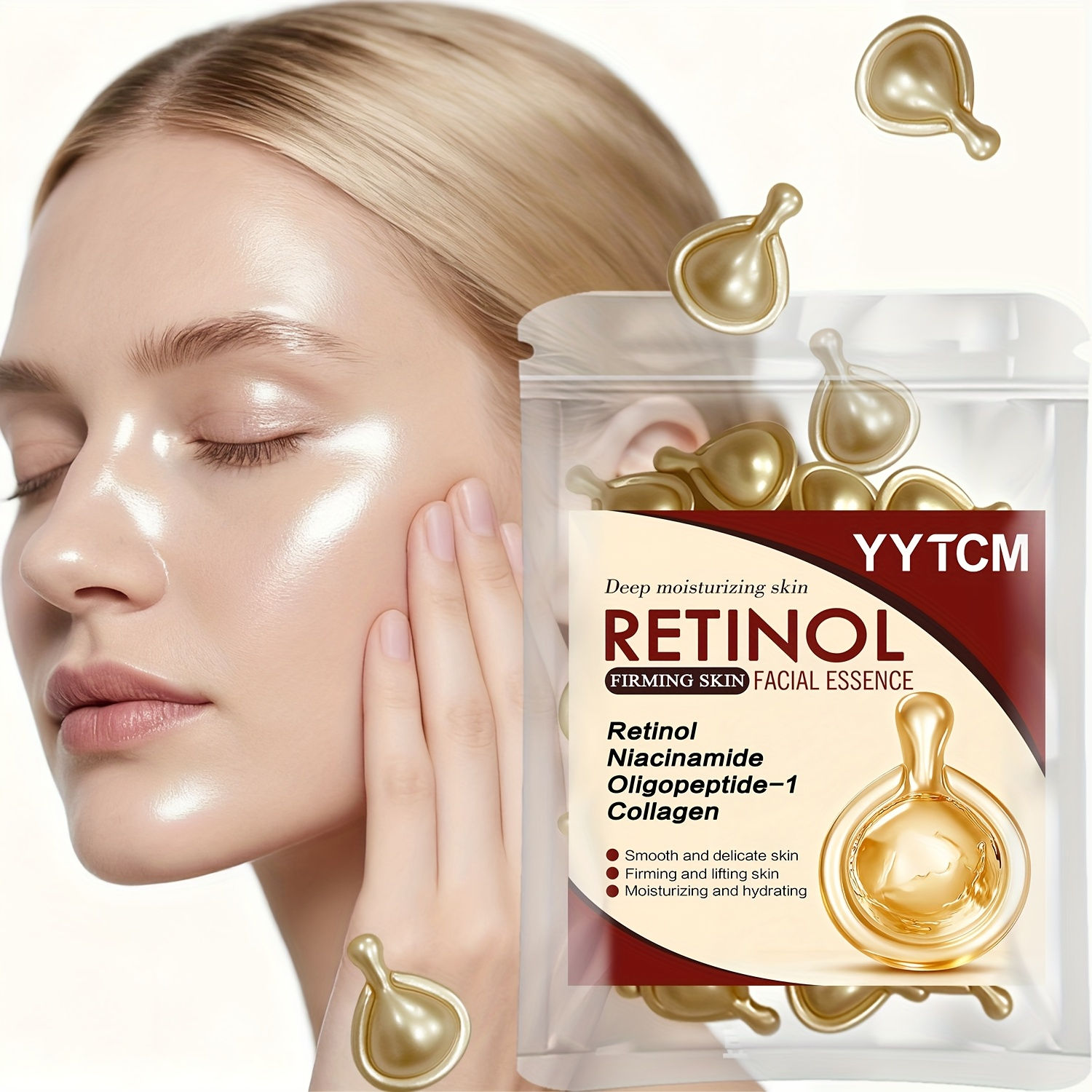 Retinol Firming Facial Moisturizing Essence Capsules, Retinol Facial Essence, Co