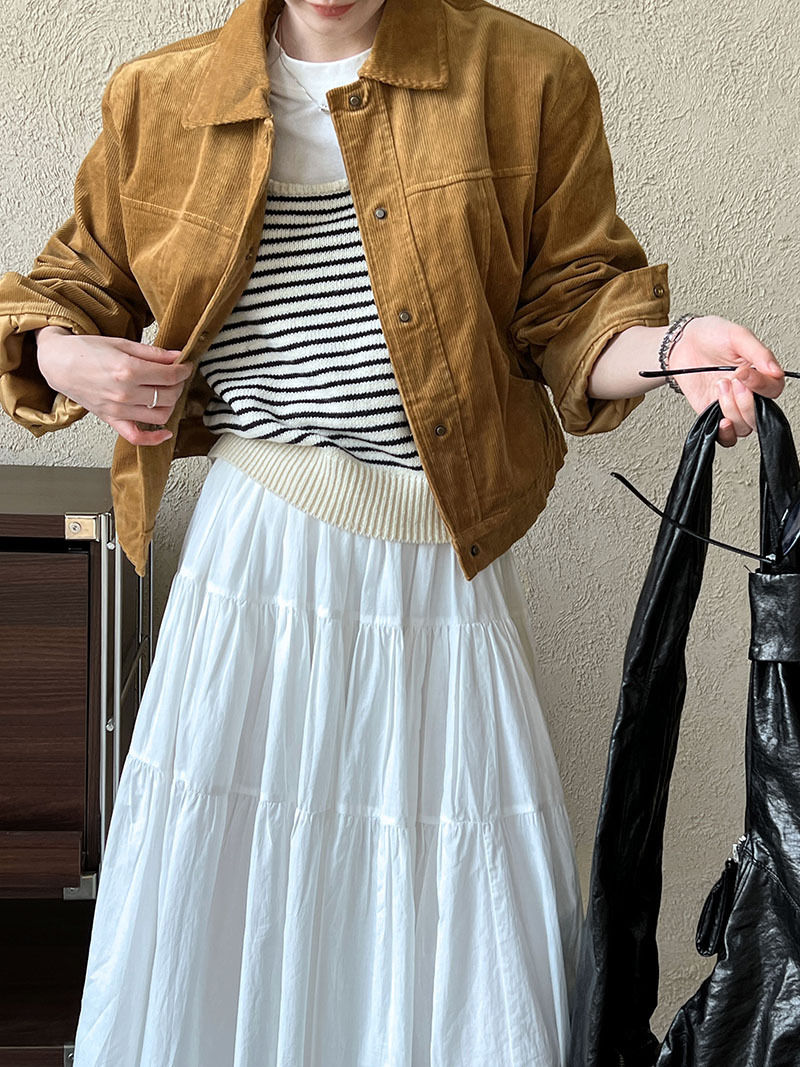 Thumbnail: Luxi American Style Vintage Maillard Corduroy Coat Women's Autumn New Loose Casu