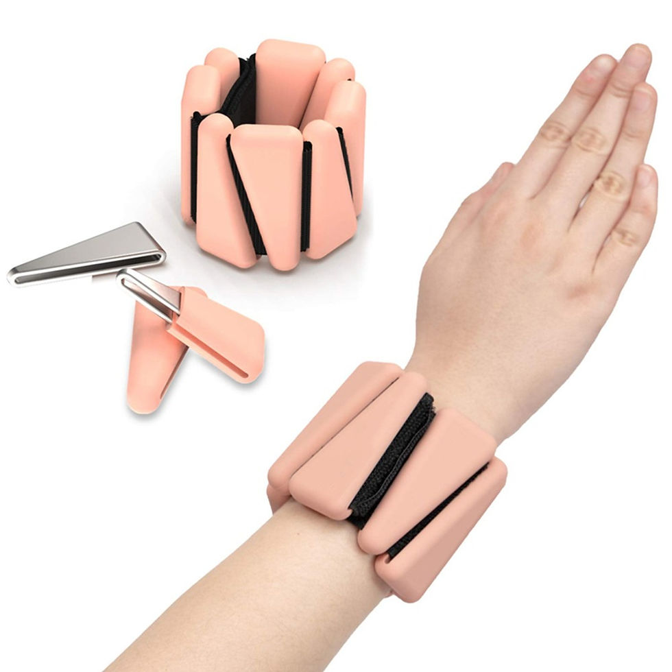 Thumbnail: Adjustable Wrist Weight Bracelet Silicone Sweat-proof Weighted Wrist Strap Yoga 