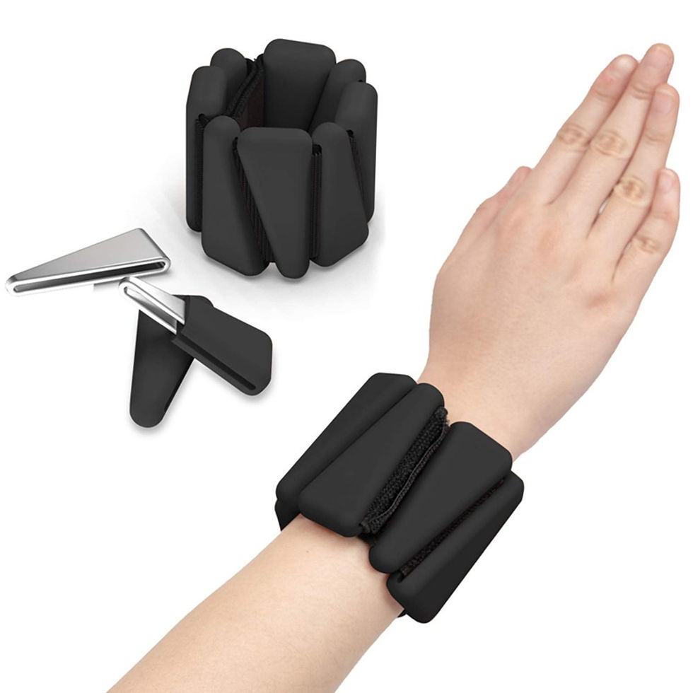 Thumbnail: Adjustable Wrist Weight Bracelet Silicone Sweat-proof Weighted Wrist Strap Yoga 
