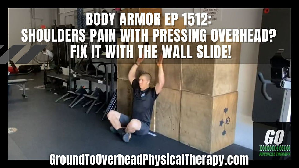 Body Armor Ep 1512: Shoulder pain with pressing overhead? Fix it with the Wall Slide!