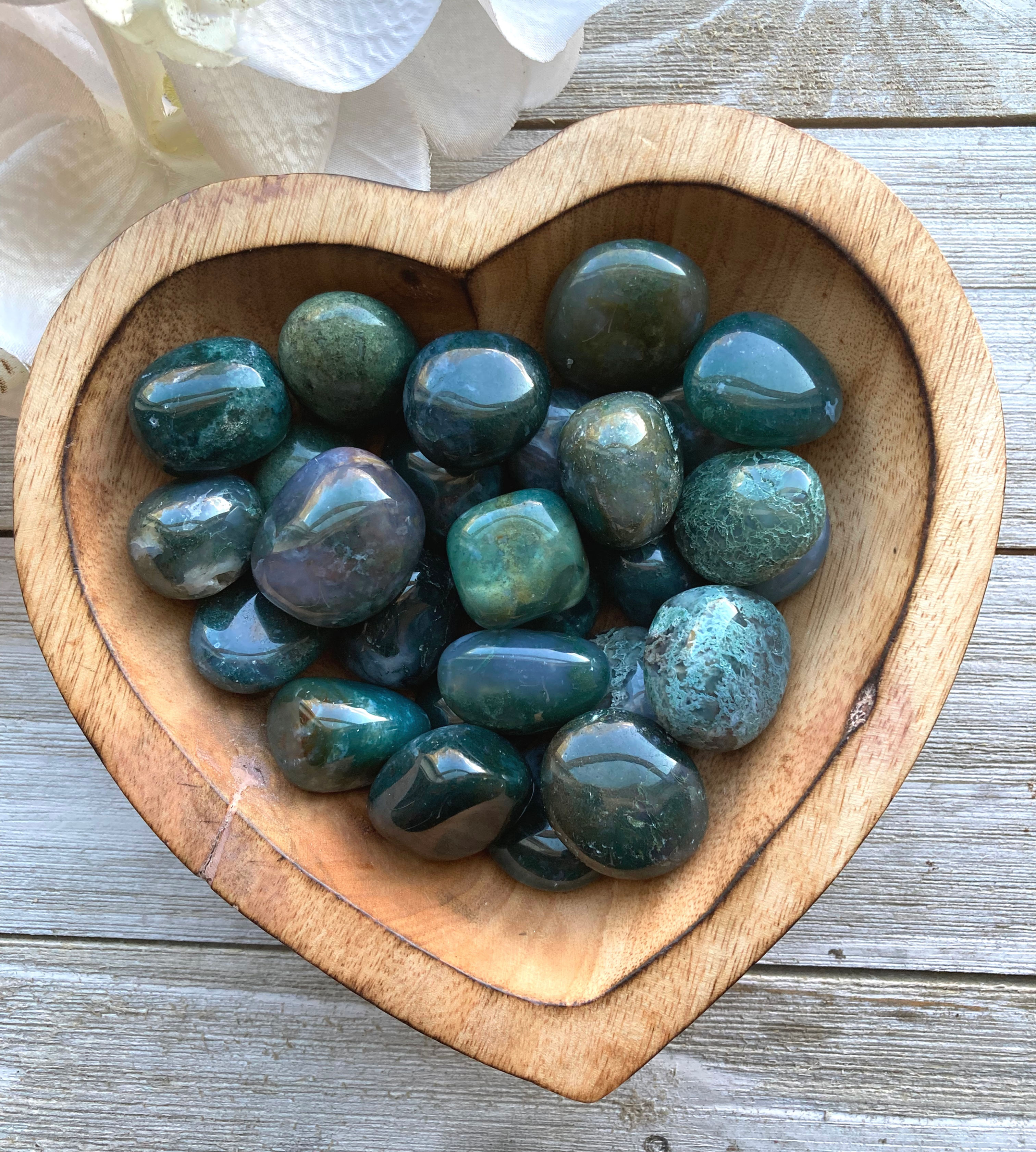 Colorful Moss Agate Tumbled Stone