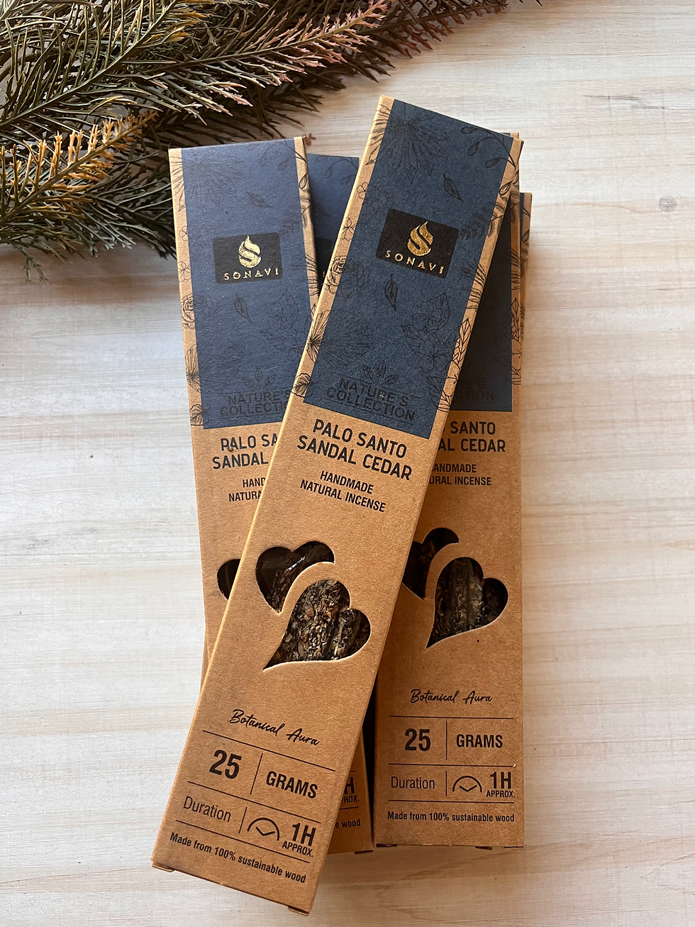 Palo, Sandal, Cedar Handmade Natural Incense Sticks