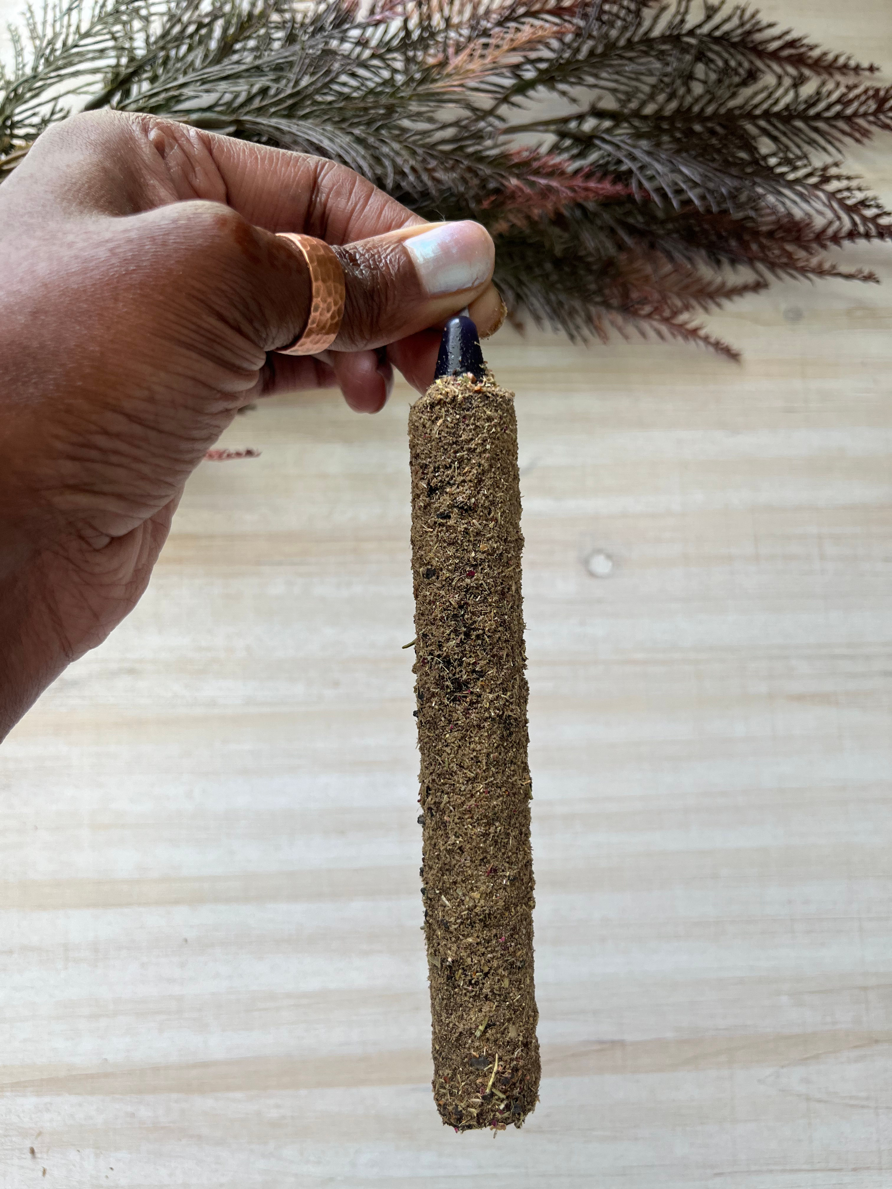 Trauma Releasing Herb Rolled Intention Candle 