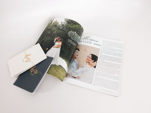 A wedding magazine keepsake written and designed by a professional wedding journalist