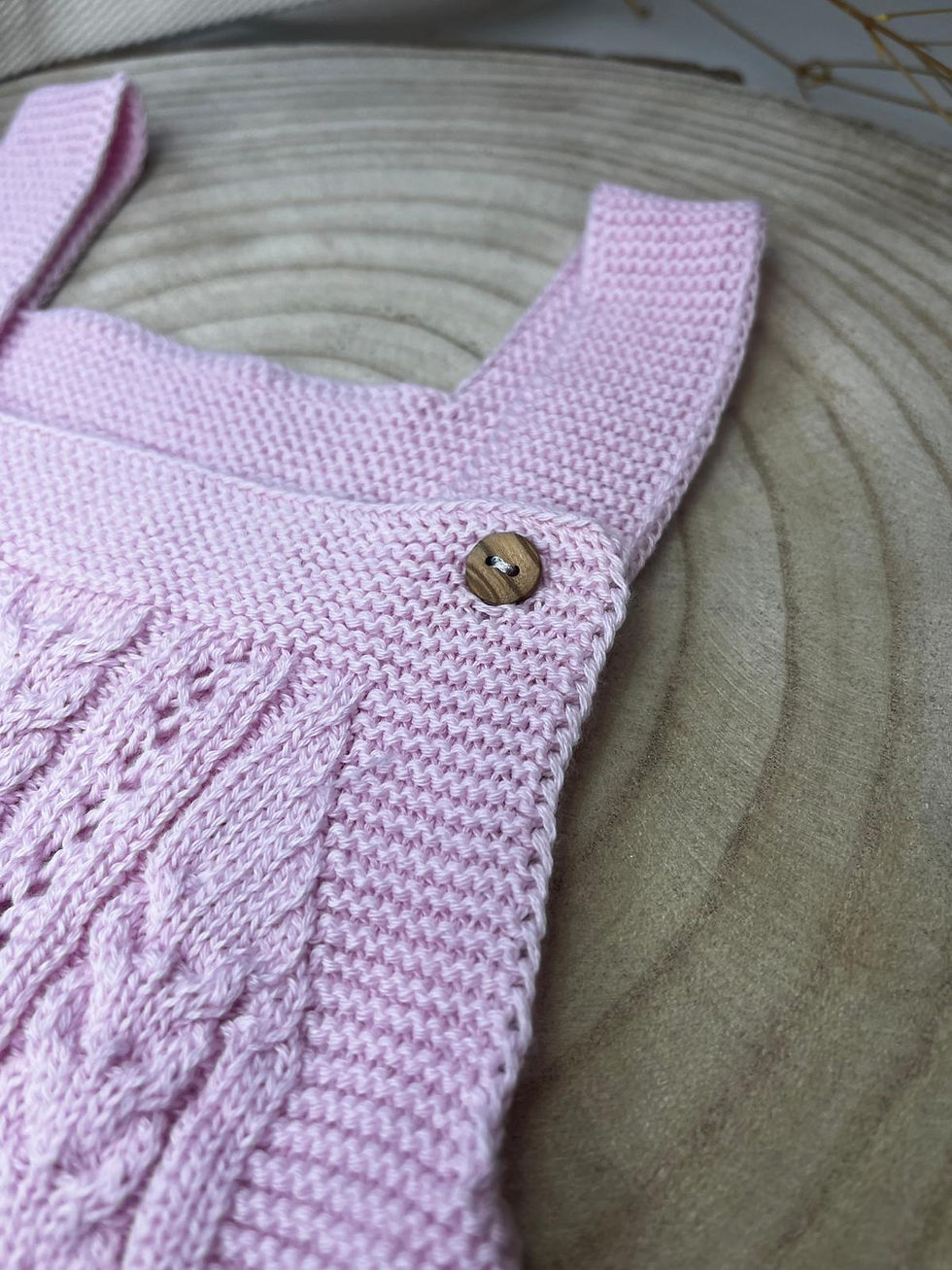 Miniatura: Jardineira de Malha Rosa