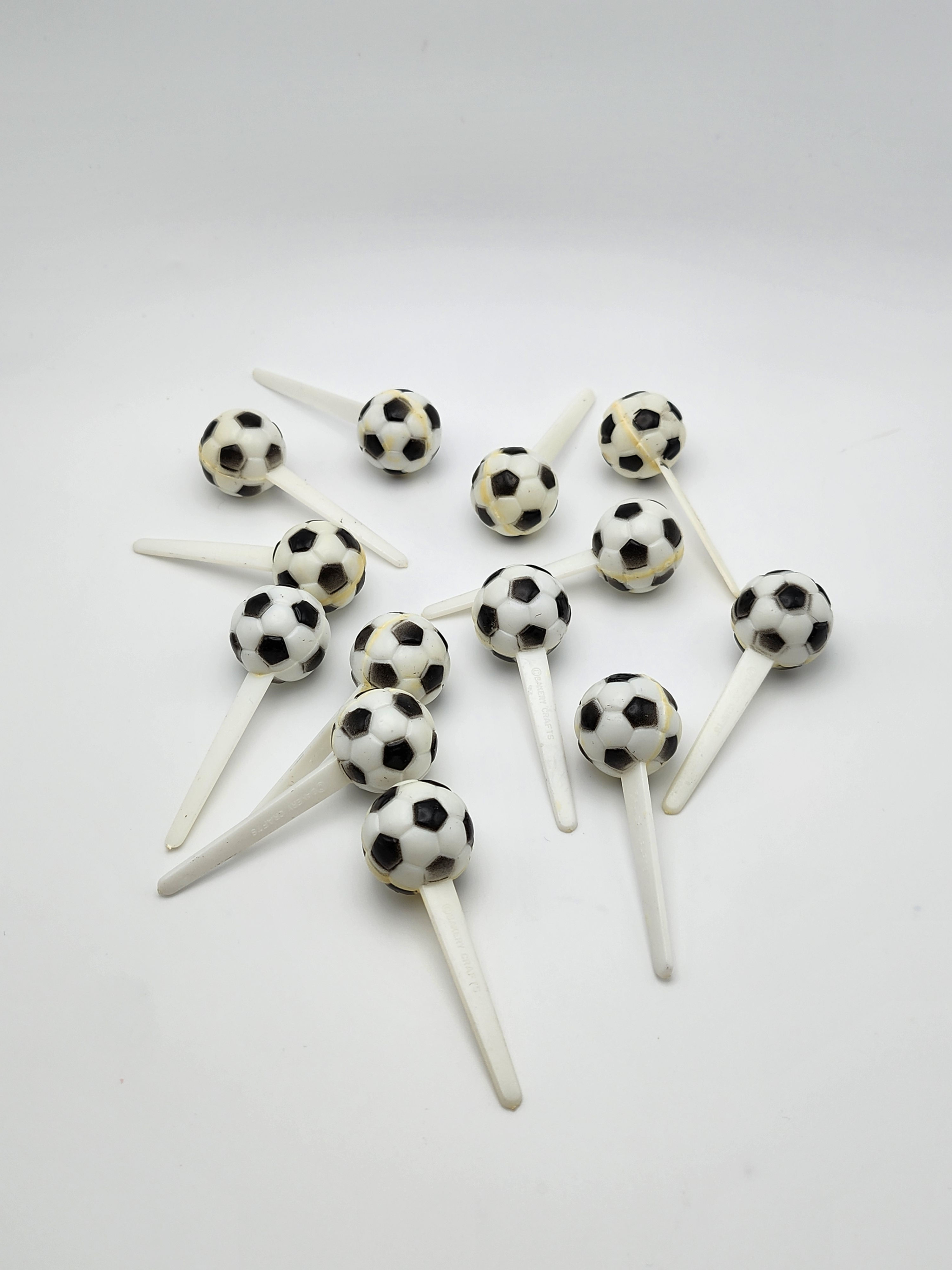 Vintage Soccer Cupcake Pick