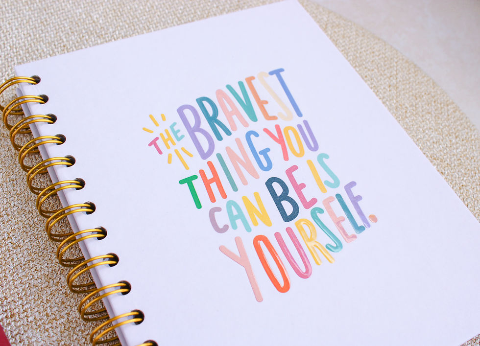 Miniatura: Cuaderno “The bravest thing you can be is yourself”